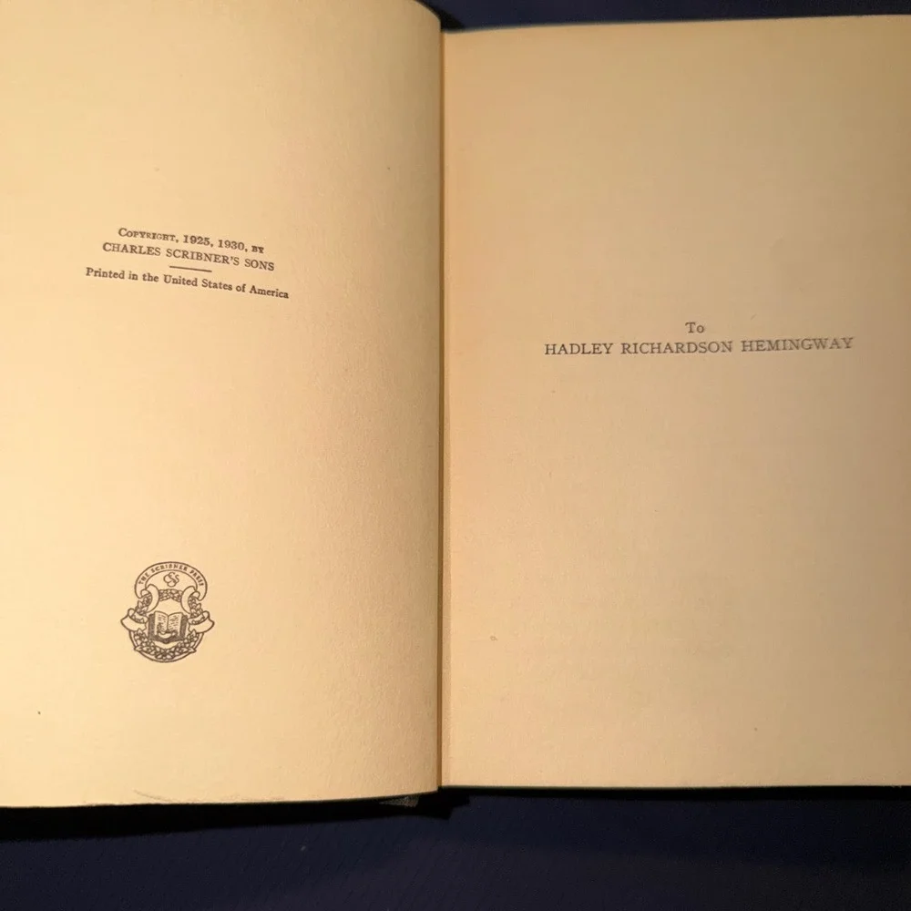 In Our Time Ernest Hemingway 1930 Charles Scribner's Sons Hardcover Ed Wilson